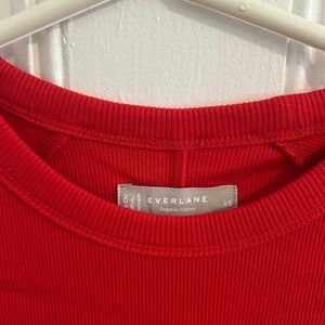 Everlane Scarlet Ribbed Knit Top